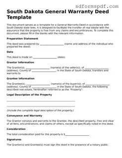 Valid South Dakota Deed Document
