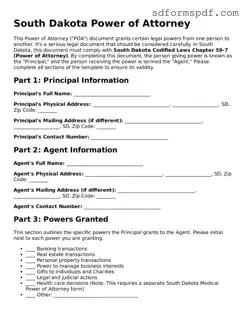 Valid South Dakota Power of Attorney Document