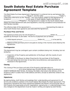 Valid South Dakota Real Estate Purchase Agreement Document